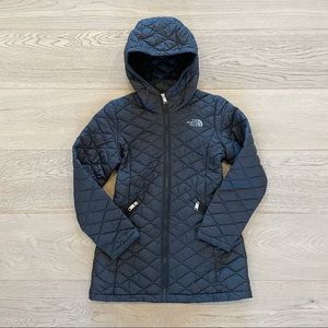 The North Face Quilted Black Parka Jacket Girls S 7/8 Thermoball Eco